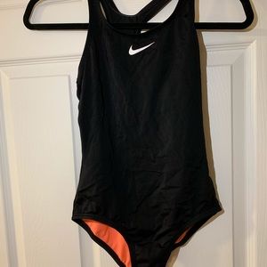 Black/ Peach colored One-piece swimsuit